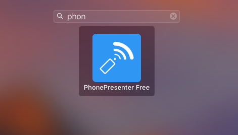 Launching PhonePresenter on Mac