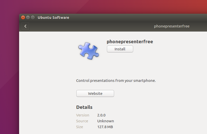 PhonePresenter installing on Ubuntu